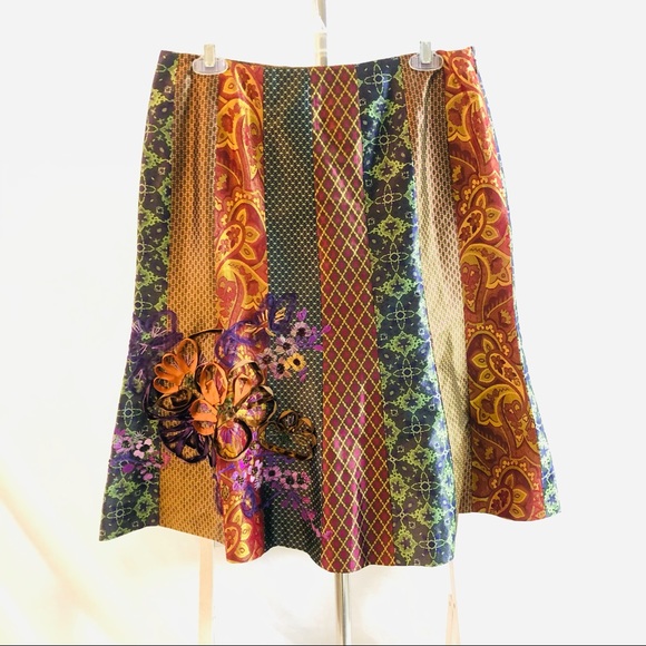 Vintage Carlisle Vertical Piecework Skirt Size 8 - Picture 1 of 11
